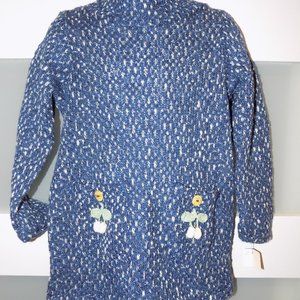Sweet Innocence Navy Blue Knit Long Sweater Size 4 Girl's NEW